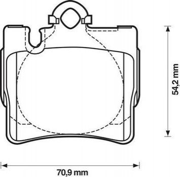 Тормозные колодки Jurid 571962J Mercedes S-Class 0034200620, 0034201920, 0044209420