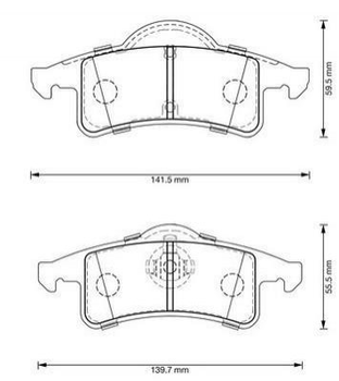 Тормозные колодки Jurid 573374J Jeep Grand Cherokee II (WJ, WG), Cherokee XJ 05011970AB, 05011970AA, 5011970AB