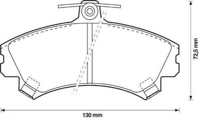 Тормозные колодки Jurid 571940J Mitsubishi Colt, Carisma, Space Star; Volvo S40, V40 30769197, 3345670, 33456708