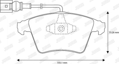 Колодки гальмові Jurid 573159JC Volkswagen Transporter, Multivan 7H0698151B, 7H0698151, 7H0698151D