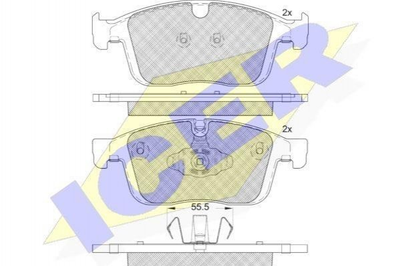 Тормозные колодки ICER 182266 Volvo XC60 31445985, 31445986