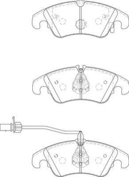 Тормозные колодки Jurid 573247J Audi A6, A5, A4, Q5, A7, Allroad 4G0698151D, 4G0698151, 8K0698151