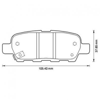 Тормозные колодки Jurid 572501J Nissan Teana, X-Trail, Juke, Murano, Qashqai, Tiida, Leaf, Pathfinder; Infiniti G, EX, FX, M, QX; Renault Kaleos; Suzuki Grand Vitara D4060JA00J, D40603JY0A, D40601MB0A