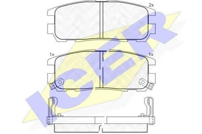 Тормозные колодки ICER 140991 Opel Frontera 1605019, 1605851, 9192181