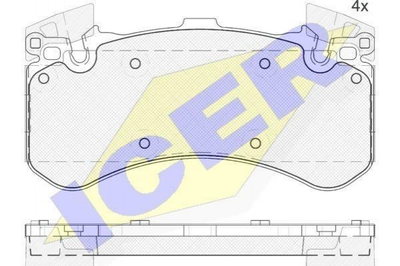 Колодки гальмові ICER 182070 Audi A8, A7, A6, Q5; Volkswagen Jetta 4G0698151F, 4H0698151, 4H0698151F