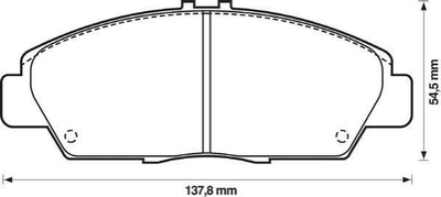 Тормозные колодки Jurid 572350J Honda Accord, Prelude 45022S30G10, 45022S30G12, 45022SE0G10