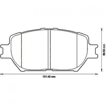 Тормозные колодки Jurid 572553J Toyota Camry; Lexus GS 04465YZZF5, 04465YZZ63, 0446533340