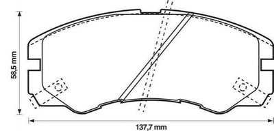 Тормозные колодки Jurid 572348J Opel Frontera 1605848, 1605852, 1605913