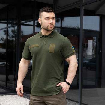Мужская тактическая футболка поло хаки армейская XL (68818896)