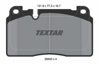 Тормозные колодки TEXTAR 2564305 Audi Q5 8R0698151D, 8R0698151G, 8R0698151J