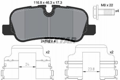 Тормозные колодки TEXTAR 2419204 Land Rover Range Rover, Discovery LR015519, LR032060, LR032377