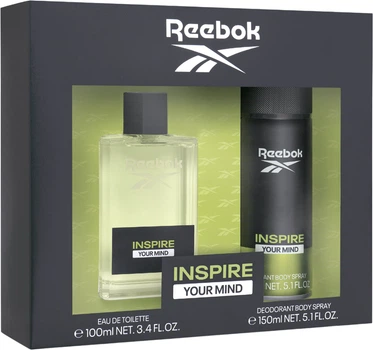 Zestaw męski Reebok Inspire your mind Woda toaletowa 100 ml + Dezodorant 150 ml (8436581946284)