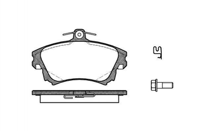 Тормозные колодки ROADHOUSE 270802 Mitsubishi Colt, Carisma; Volvo V40, S40 30623253, 30623259, 30630555