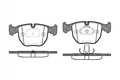 Гальмівні колодки ROADHOUSE 259600 BMW 5 Series, X3, X5, 7 Series 34111163307, 34111165227, 34112229031