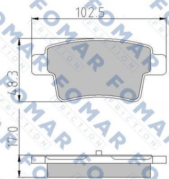 Тормозные колодки FOMAR FO929881 Citroen C4 425416, 425432, 425371