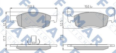 Тормозные колодки FOMAR FO873681 Dacia Logan; Renault Logan 6001549803