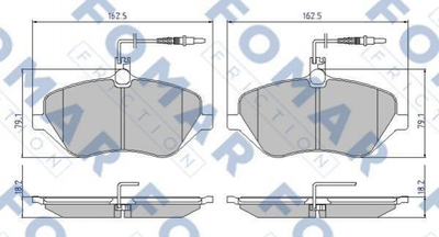 Тормозные колодки FOMAR FO934981 Citroen C5, C6; Peugeot 607, 407 425278, 425294, 425336