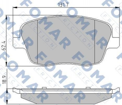 Тормозные колодки FOMAR FO908081 Skoda Fabia, Roomster; Volkswagen Polo; Seat Ibiza, Cordoba 6Q0698151A, SK6Q0698151A