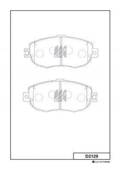 Гальмівні колодки KASHIYAMA D2129 Lexus IS, GS, LS 0446550040, 0446548060, 0446542120