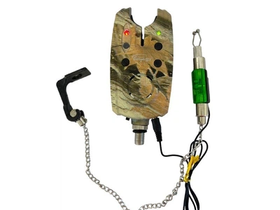 Сигнализатор поклевки BoyaBY Carp Sensor YL-6 + свингер на цепочке с подключением цвет зеленый