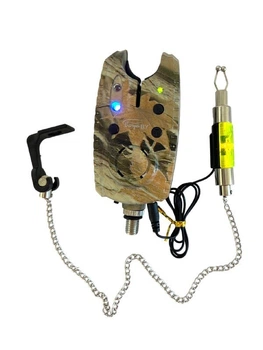 Сигнализатор поклевки BoyaBY Carp Sensor YL-6 + свингер на цепочке с подключением цвет желтый