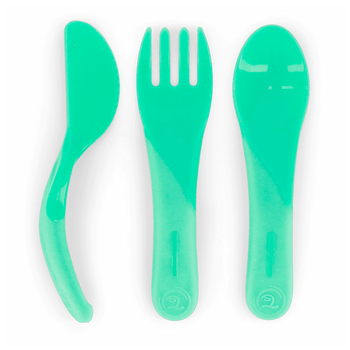 Набір дитячого посуду Twistshake Pastel Green (ложка+виделка+ніж) (78201)