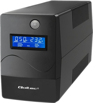 UPS Qoltec Monolith 1000VA 600W LCD USB RJ45 (5901878539805)