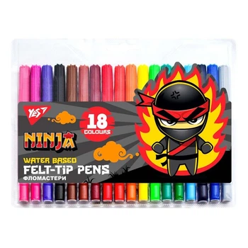 Фломастеры 18 цветов «Ninja» 650532