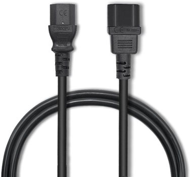 Kabel zasilający do UPS Qoltec IEC C13-C14 1.8m Black (5901878538976)