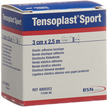 Еластичний бинт Bsn Medical Tensoplast Sport Elastic Bandage Adhesive 3 см x 2.5 м (4042809002355)