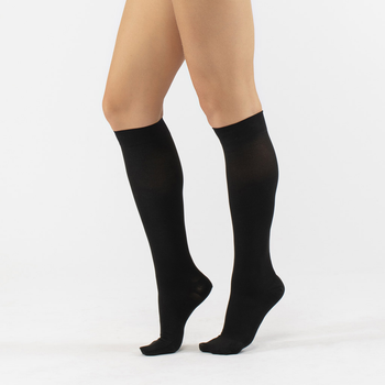 Компрессионные медицинские носки подколенные Ortenza с закрытыми пальцами класс 2 Черные 5201-К ORT размер 5 (2000444183725)