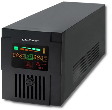 ИБП Qoltec Monolith 1500VA (900W) Black (5901878539553)