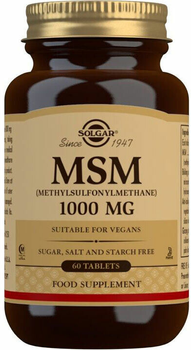 Дієтична добавка Solgar MSM 1000 мг 60 таблеток (33984017337)