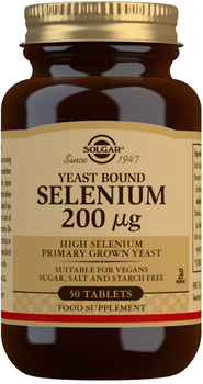 Дієтична добавка Solgar Yeast Bound Selenium 200 мкг 50 таблеток (33984025400)