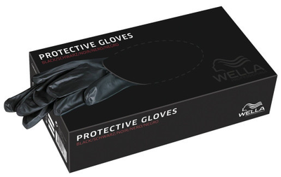 Захисні рукавички без пудри Wella PROTECTIVE GLOVES BLA POWD розмір М, 100 шт.