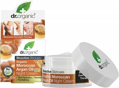 Krem do ciała Dr. Organic Moroccan Argan Oil Night Cream 50 ml (5060176674806)