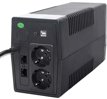 ДБЖ Qoltec Monolith 650VA 360W LCD USB RJ45 (5901878539782)