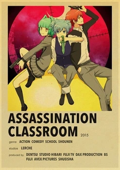 Металевий постер "Assasinasion Classroom", 25см*18см , p-133
