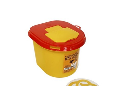 Контейнер для медицинских отходов 1.3 л, желтый