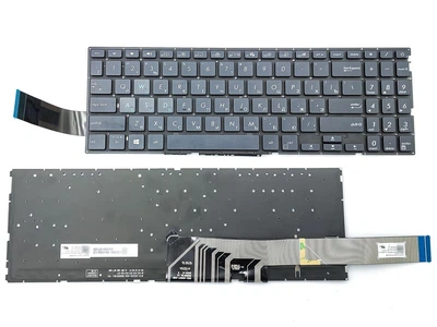 Клавіатура для ASUS X571, X571G, X571GT, X571U, X571F, K571, K571GT, F571, F571G, F571GT, VX60G (RU Black з підсвіткою) (67656)