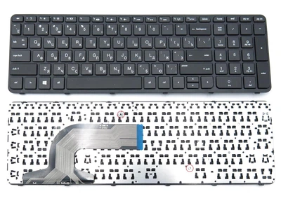 Клавіатура для HP Pavilion 15 15-E, 15E, 15-N, 15N, 15-G, 15G, 15-R, 15R, 250 G2, 255 G2, 250 G3, 255 G3, 256 G2, 256 G3 (RU Black з рамкою) (63463)