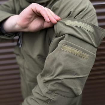Чоловіча водонепроникна Куртка 2в1 HAN-WILD G8 Softshell із знімною Флісовою підкладкою олива розмір M