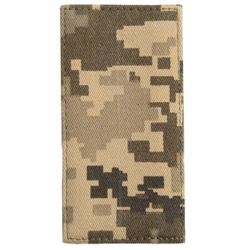 Шеврон нашивка на липучці погон звання Солдатим піксель 5х10 см