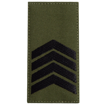 Шеврон нашивка на липучке погон звания ВСУ Старший сержант 5х10 см (800029721) TM IDEIA