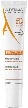 Krem przeciwsłoneczny A-Derma Protect Invisible Fluid Very High Protection SPF50+ 40 ml (3282770202144)