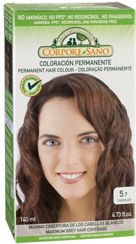 Farba kremowa bez utleniacza do włosów Corpore Sano Permanent Hair Color 5.7 Chocolate 140 ml (8414002085842)