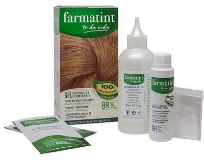 Farba kremowa bez utleniacza do włosów Farmatint Gel Coloración Permanente 8r-rubio Claro Cobrizo 135 ml (8470001789969)