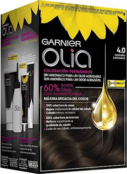 Farba kremowa bez utleniacza Garnier Olia Permanent Coloring 4.0 Brown 60 ml (3600541234529)
