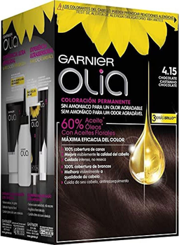 Farba kremowa bez utleniacza Garnier Olia Permanent Coloring 4.15 Chocolate 60 ml (3600541234574)