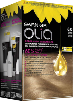 Крем-фарба без окислювача Garnier Olia Permanent Coloring 8.0 Light Blond 60 мл (3600541235120)